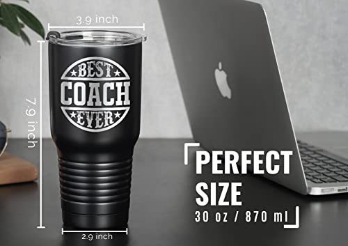 Onebttl Coach Gifts, Funny Gift Idea for Appreciation, Christmas, Birthday, 30oz Stainless Steel Insulated Travel Mug - Best Coach Ever