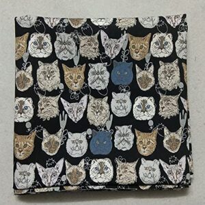 PUMCRAFT Sewing Fabric 100% Cotton Tough & Thick 45x55cm Vivid Cats Printed Cotton Canvas Fabric Animal Fabric Patchwork Cloth Dress Home Decor - 45cm - 55cm Fabric Patchwork Craft