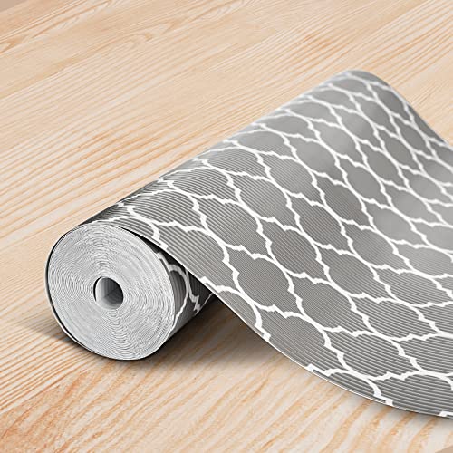 BHCORNER Grey Shelf Liners for Kitchen Cabinets Non Adhesive,17.5" x30ft Cabinet Liners for Shelves ; Non Slip Kitchen Drawer Liners,Waterproof Kitchen Liners for Cabinets and Drawers,Cupboard Liner