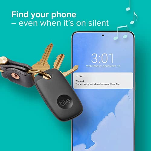 Tile Pro (2020) 2 - Pack - High Performance Bluetooth Tracker, Keys Finder and Item Locator for Keys, Bags, and More; 400 ft Range, Water Resistance and 1 Year Replaceable Battery