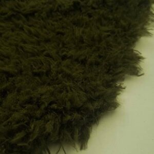 Texco Inc Flokati Curly Faux Fur Cuddly Fabric, Army Green 2 Yards