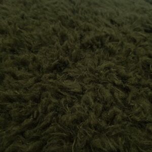 texco inc flokati curly faux fur cuddly fabric, army green 2 yards