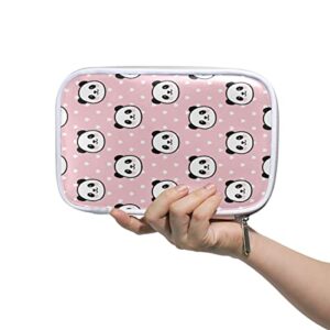 Pencil Case Panda Face Pen Case Pencil Bag Pouch Zipper Organizer Stationery Holder Storage Big Makeup Bag for Kids Teen Office College