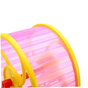 Hamster Running Wheel Small Pet Fitness Silent Spinner Sports Toy with Stand Random Color