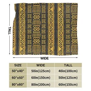 African Blankets & Throws Blanket Soft, African Art Throw Blanket Blanket Flannel Blanket for Home Outdoor(50"x40")