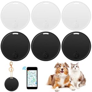 6 pack key finder portable gps tracking mobile tracking smart anti loss device waterproof locator smart finders tracker device for kids dog pet cat wallet keychain luggage, alarm reminder, app control