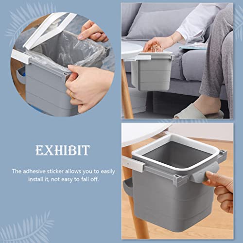 STOBOK Desk Drawer Trash Can Under Desk Trash Bin Wastebasket Under Table Slide Out Invisible Garbage Can Sundries Container for Home Kitchen