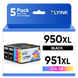 flyink 950xl 951xl ink cartridges color combo 5pack for hp officejet pro 8600 8610 8620 8625 printer