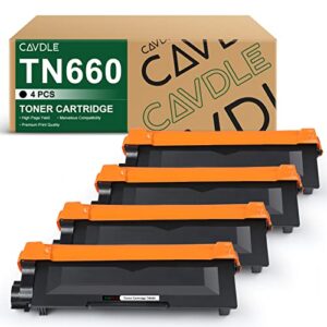 cavdle 4 packs compatible toner cartridge replacement for brother tn660 tn630 for use with brother hl-l2300d hl-l2320d hl-l2340dw hl-l2360dw hl-l2380dw mfc-l2700dw mfc-l2720dw dcp-l2540dw