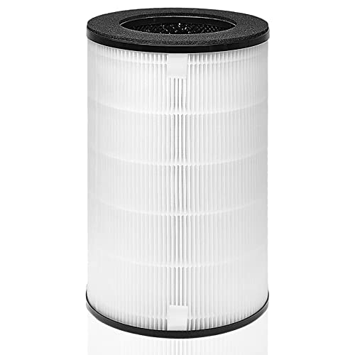 HSIAMEN AP-PET35FL AP-T30 Filter Compatible with HoMedics Air Purifier Filter Replacement for AP-T30 AP-T30WT PetPlus AP-PET35-WT AP-PET35, Part# AP-T30FL AP-PET35FL True HEPA, White 1-Pack