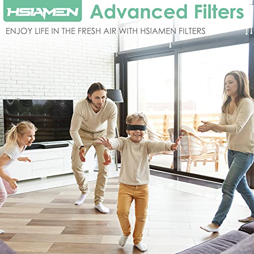 HSIAMEN AP-PET35FL AP-T30 Filter Compatible with HoMedics Air Purifier Filter Replacement for AP-T30 AP-T30WT PetPlus AP-PET35-WT AP-PET35, Part# AP-T30FL AP-PET35FL True HEPA, White 1-Pack