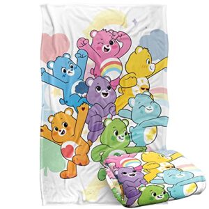care bears blanket, 36" x 58" care bears silky touch super soft throw blanket