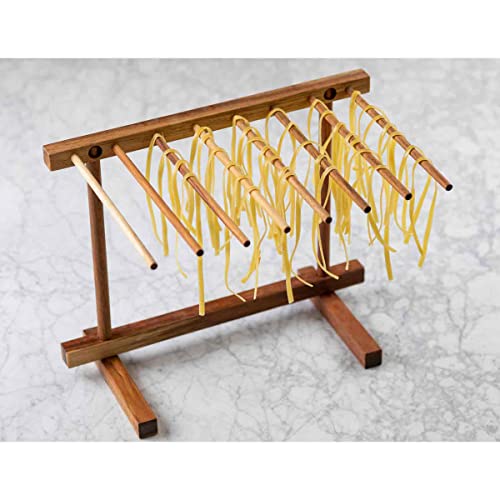 Tablecraft 11086 Pasta Drying Rack, 14.25-inch Height, Acacia Wood, Natural