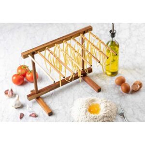 Tablecraft 11086 Pasta Drying Rack, 14.25-inch Height, Acacia Wood, Natural