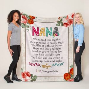 Fastpeace Nana Gifts, Nana Blankets for Nana Grandma Mom Grandmother, Birthday Gifts for Nana from Granddaughter Grandson Grandchildren - Nana Blanket Presents Throw 50x60