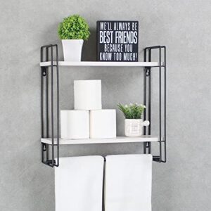 industrial pipe shelving,iron shelves industrial bathroom shelves with towel bar,16.9in rustic metal pipe floating shelves pipe wall shelf,2 tier industrial shelf wall mounted,retro white