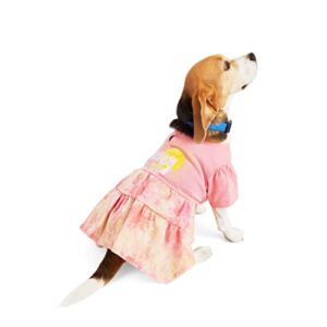 petco brand - youly vacay tiedye dog dress, small, pink