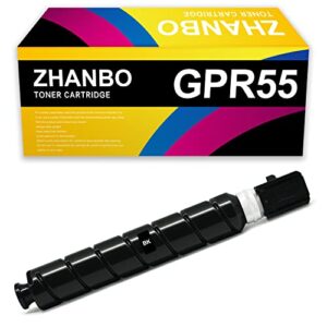 zhanbo renmanufactured toner replacement for  gpr-55 black for use in the canon imagerunner advance c5535i / c5540i / c5550i and c5560i