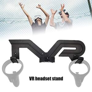 VR Headset Stand, Wall Mount VR Headset Storage Holder Universal VR Headset Touch Controller Display Bracket for Ocul-us Quest VR/Ocul-us Rift S/Viv e/Playstatio-n VR(Black)