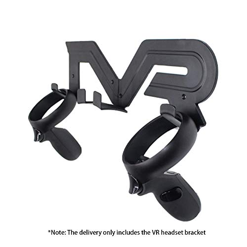 VR Headset Stand, Wall Mount VR Headset Storage Holder Universal VR Headset Touch Controller Display Bracket for Ocul-us Quest VR/Ocul-us Rift S/Viv e/Playstatio-n VR(Black)