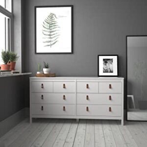 Tvilum 8 Drawer Double Dresser, White