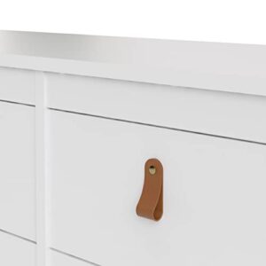 Tvilum 8 Drawer Double Dresser, White