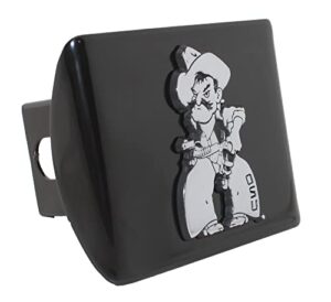 oklahoma state osu cowboys pistol pete mascot domed black metal hitch cover