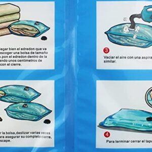 Jumbo Vacuum Storage Bags, 6pcs Space Saving Seal Bags ,Compression Bags for Travel,Vacuum Seal Bags for Bedding
