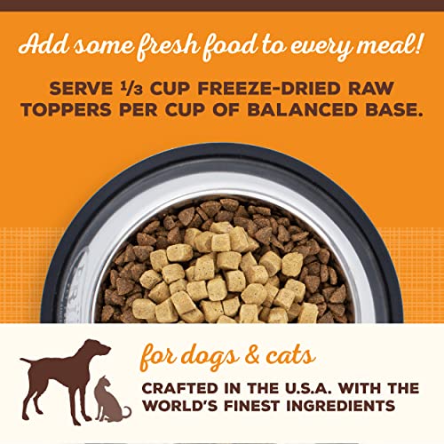 Primal Cupboard Cuts Freeze Dried Raw Cat Food & Dog Food Topper, Grain Free Meal Mixer for Dogs & Cat (Beef, 3.5 oz)