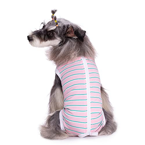 Puppy Recovery Surgical Suit for Female Male Dogs Cats Abdominal Wounds,Professional Spay Neuter Dog Pet Bodysuit, E-Collar Alternative After Surgery Wear Anti Licking Wounds,Dog Onesie