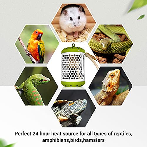 SYSAI Smart Pet Heater with Auto Temperature Control, for Bird, Turtle, Snakes, Lizard, Frogs, Chicks, Cat, Anti-bite Power Cord Protector (Large_100W)