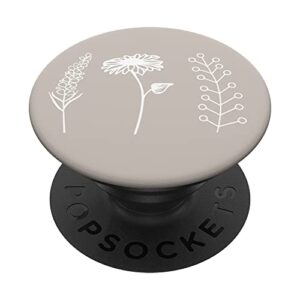 wildflowers minimalist floral pattern popsockets swappable popgrip