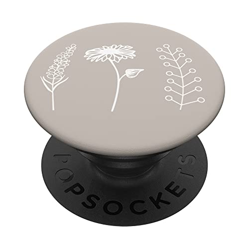 Wildflowers Minimalist Floral Pattern PopSockets Swappable PopGrip