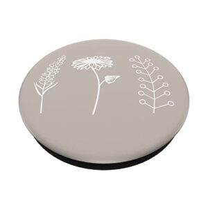 Wildflowers Minimalist Floral Pattern PopSockets Swappable PopGrip