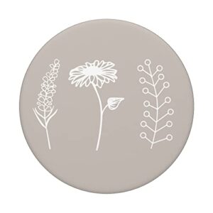 Wildflowers Minimalist Floral Pattern PopSockets Swappable PopGrip