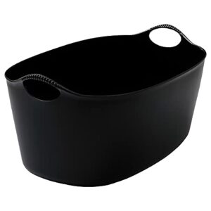 I-K-E-A TORKIS Large Flexible Soft Plastic Laundry Basket, In/Outdoor, Comfortable to Carry, Black 9 Gallon