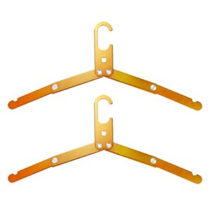 tsnamay 2pcs orange closet clothes hangers folded hangers travel hangers metal aluminum hanger