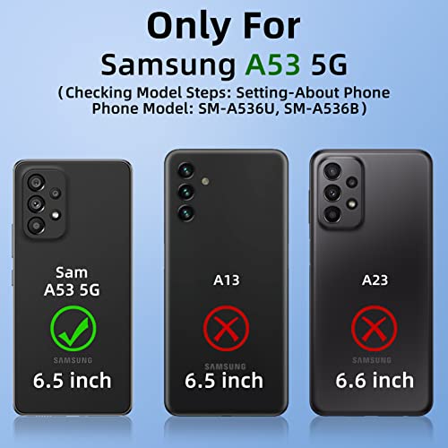 PUJUE for Samsung Galaxy A53 5G Case: Shockproof Protective Phone Cases - Soft Silicone TPU Slim Cell Shell - Cute Durable Rugged Matte Phone Covers (Black)