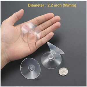 LuluEasy 30 Pieces 3 Sizes Clear Suction Cups for Glass, Without Hooks, Plastic Sucker for Home Organization Festival Decoration Window, Assorted Sizes 0.8 inch + 1.2 inch + 2.2 inch