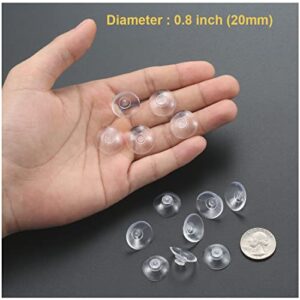 LuluEasy 30 Pieces 3 Sizes Clear Suction Cups for Glass, Without Hooks, Plastic Sucker for Home Organization Festival Decoration Window, Assorted Sizes 0.8 inch + 1.2 inch + 2.2 inch