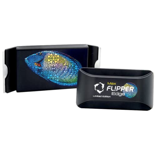 FL!PPER Flipper EDGE MAX Tang Limited Edition Floating Magnetic Aquarium Cleaner | 2-In-1 Dual Blade Scrubber & Scraper Tools for Efficient Fish Tank Glass & Acrylic Surface Maintenance