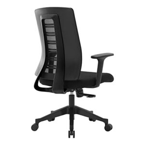 aosky office chair ergonomic desk chair task chair with mesh backrest height adjustable armrest leaning adjustable computer chair for home office (black back)