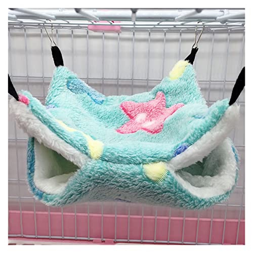 WODMB Small Pet Hammock Hanging Beds Cage Small Animal Hammock Comfortable Double-Layer Plush Cotton Hanging Cage (Color : A, Size : S Code)