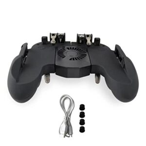 Mobile Game Controller with Cooling Fan/Phone Holder, Phone Gamepad for Tomoda L1R1 Mobile Triggers for 4.7"-6.5" iOS Android Phones