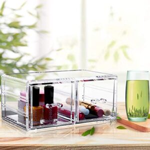 MDHAND Acrylic Desk Organizer, Acrylic Desk Drawer Organizer and Accessories for Home Kitchen, Office Items, Makeups, Acrylic Stackable Cosmetic Organizer Drawers