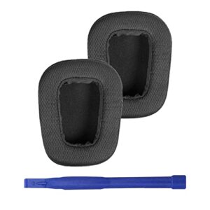 g933 replacement headset earpads ear cushion ear cover breathable mesh ear pads earmuff repair parts compatible with logitech g633/g933 gaming headphones(black/fabric)
