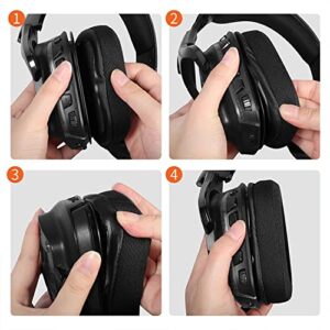 G933 Replacement Headset Earpads Ear Cushion Ear Cover Breathable Mesh Ear Pads Earmuff Repair Parts Compatible with Logitech G633/G933 Gaming Headphones(Black/Fabric)