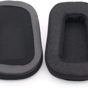 G933 Replacement Headset Earpads Ear Cushion Ear Cover Breathable Mesh Ear Pads Earmuff Repair Parts Compatible with Logitech G633/G933 Gaming Headphones(Black/Fabric)