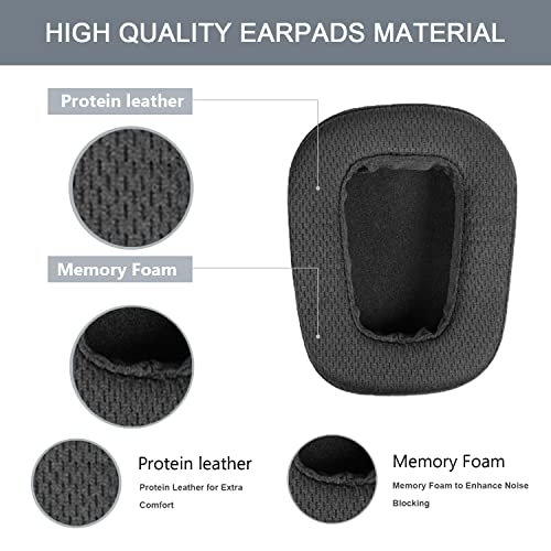 G933 Replacement Headset Earpads Ear Cushion Ear Cover Breathable Mesh Ear Pads Earmuff Repair Parts Compatible with Logitech G633/G933 Gaming Headphones(Black/Fabric)