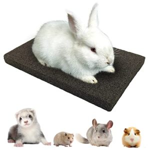 bnosdm rabbit grinding claw pads bunny scratch foot pads natural hamster lava stone for teeth grinding black guinea pig scratching board chew toy for ferret chinchilla mouse